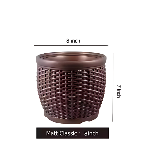 Matt Classic Decorative Plastic Flower Pots