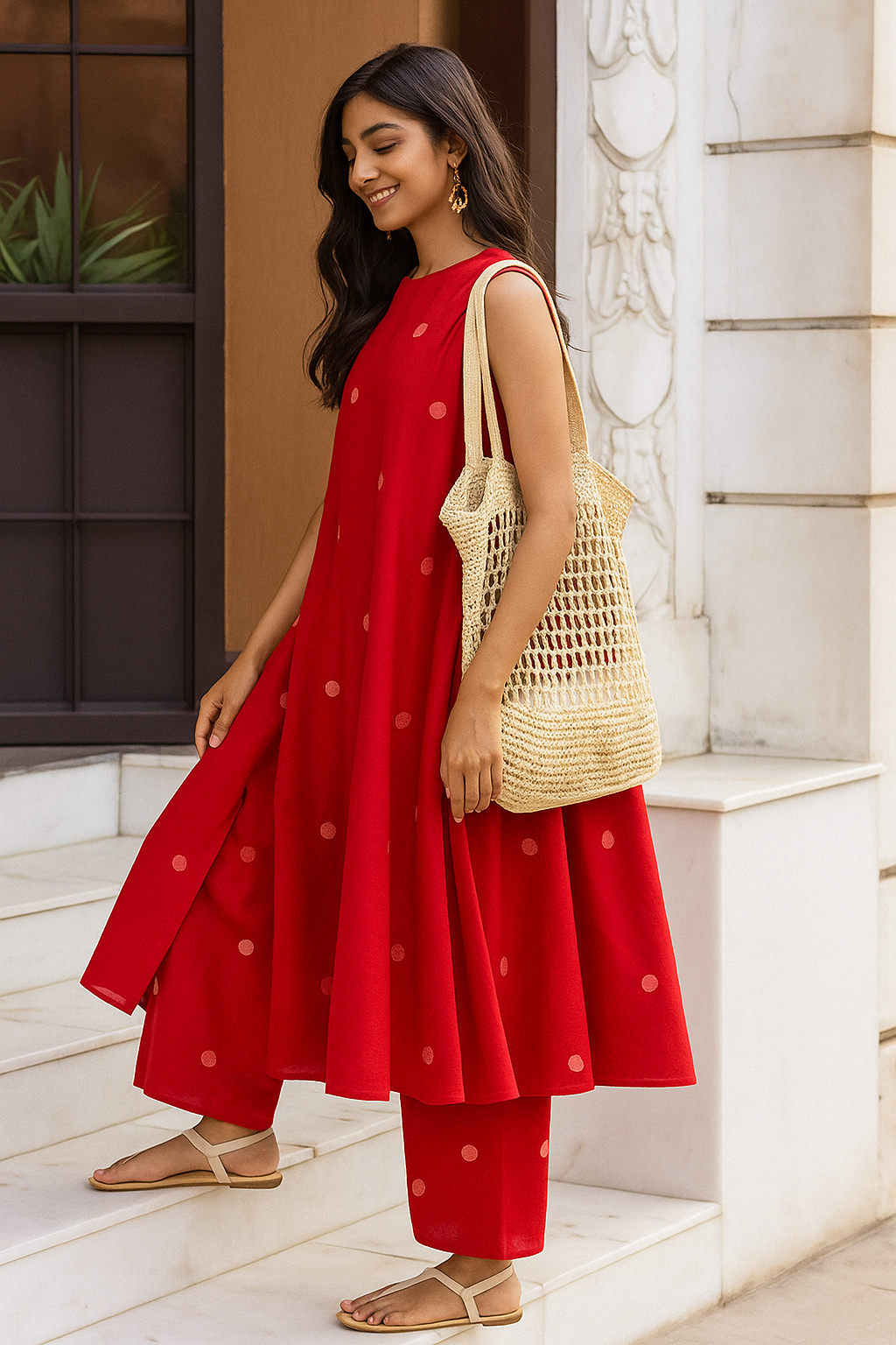 Scarlet Elegance Sleeveless Cord-Set