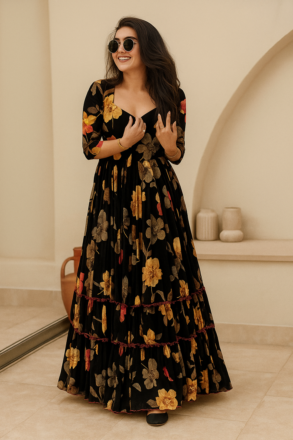Trendy Elegant Floral Women Dresses