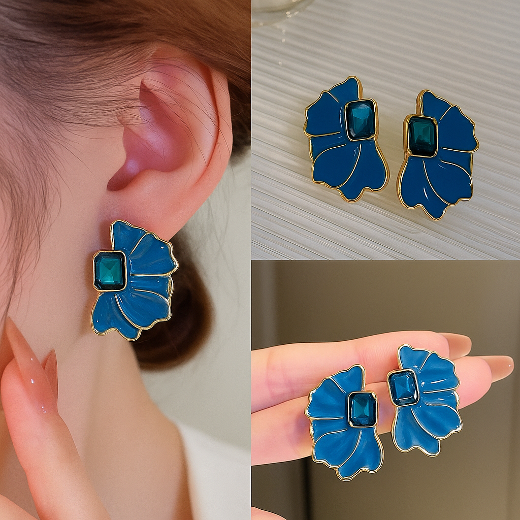 Navy Petal Charm