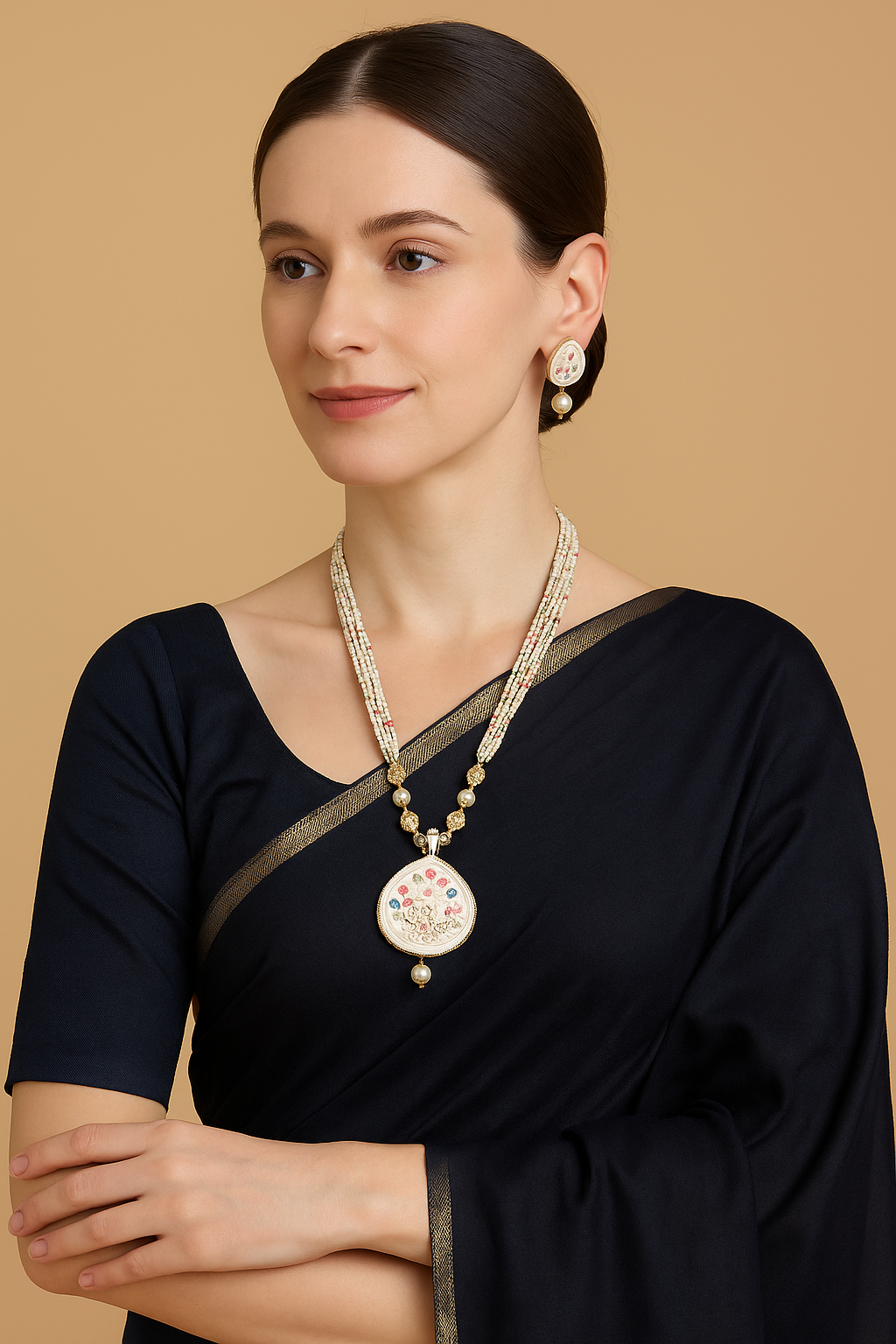 Royal Meenakari Pendant Necklace Set