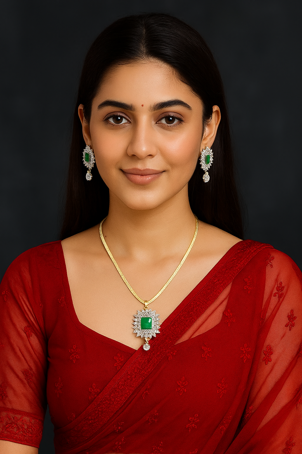Emerald Radiance Necklace Set