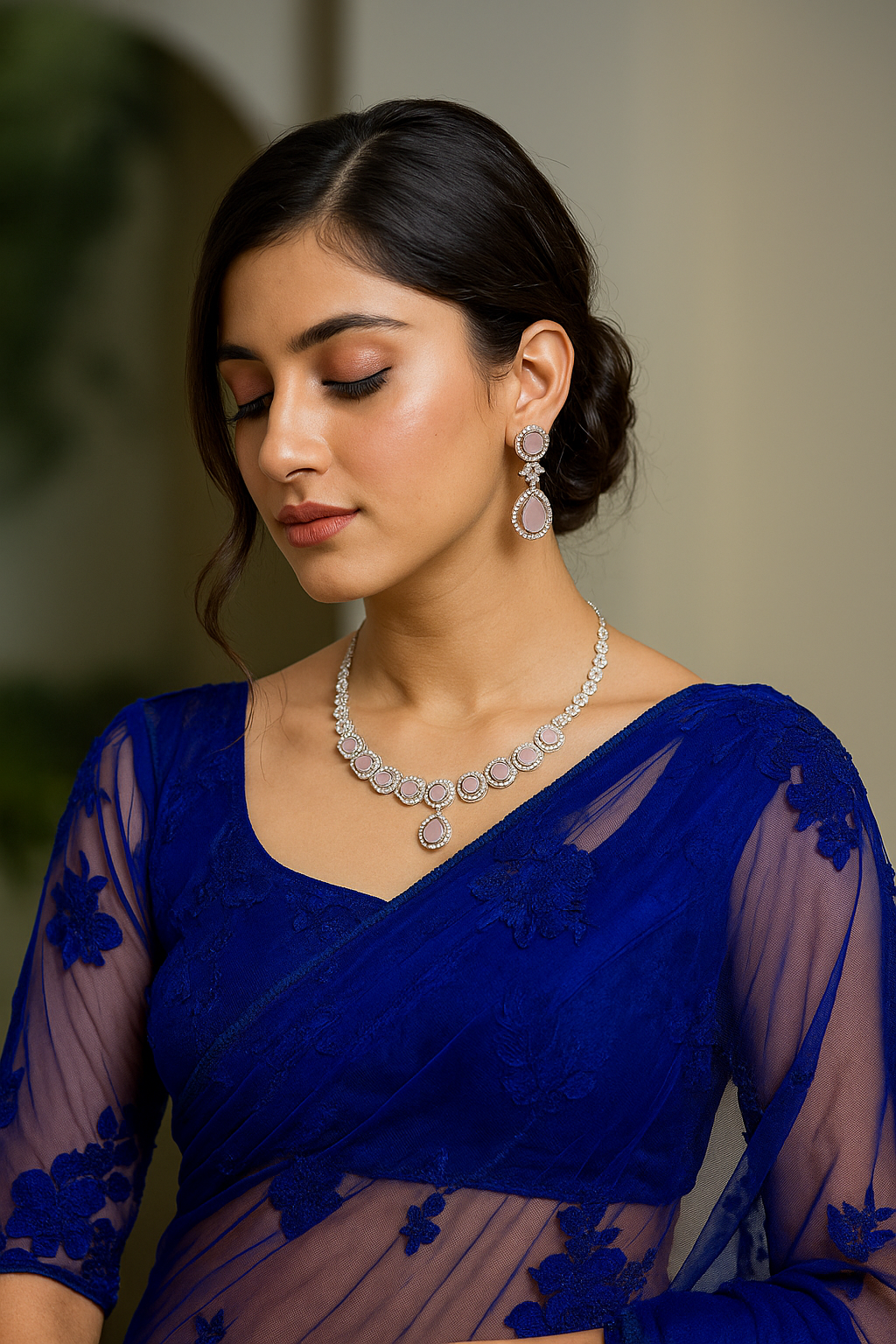 Celestial Emerald Necklace Set