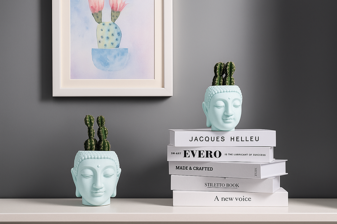 Serenity Buddha Planter – Set of 2